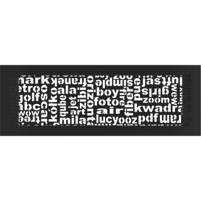 Камінна решітка Kratki ABC чорна 17x49 49ABC/C фото