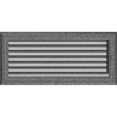 Камінна решітка Kratki Oskar чорно-срібна з жалюзями 17x37 37OCSX фото