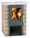 Кахельна піч Flama JASMIN EKO Keramik двоколірна Honey jasmin-eko-2hn фото 1