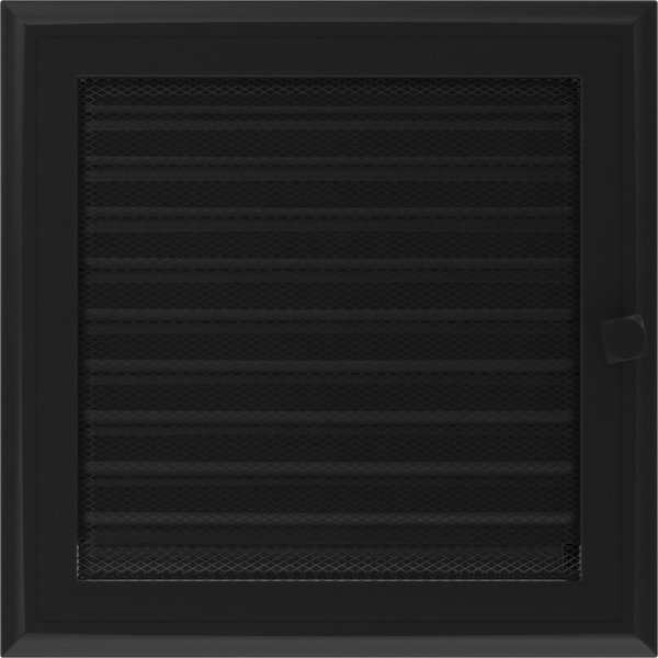Камінна решітка Kratki Oskar чорна з жалюзями 22x22 22OCX фото