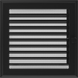 Камінна решітка Kratki Oskar чорна з жалюзями 22x22 22OCX фото 1