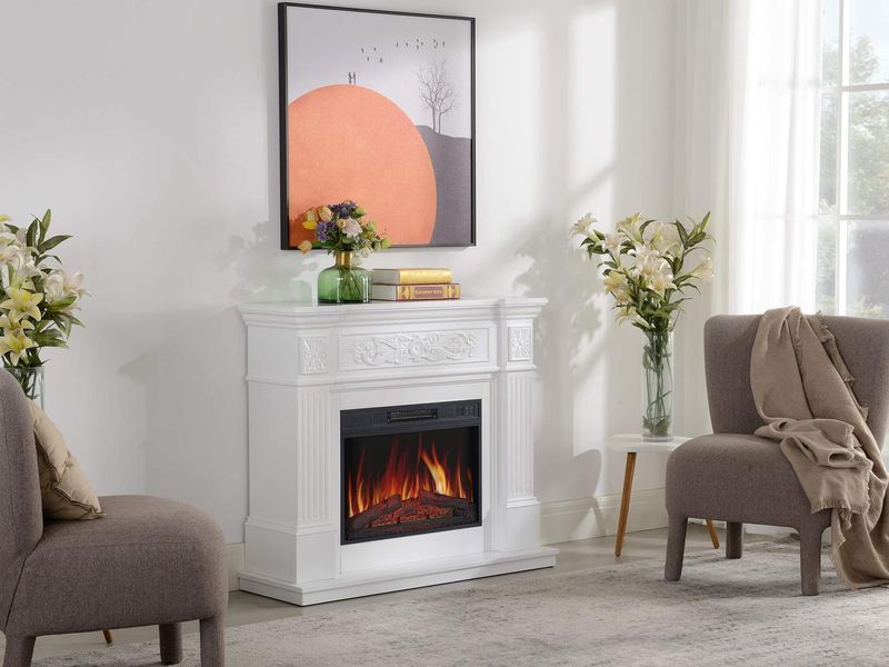 Камінокомплект ArtiFlame Toscana AF23S з обігрівом і звуком горіння вогню білий 1948508845 фото