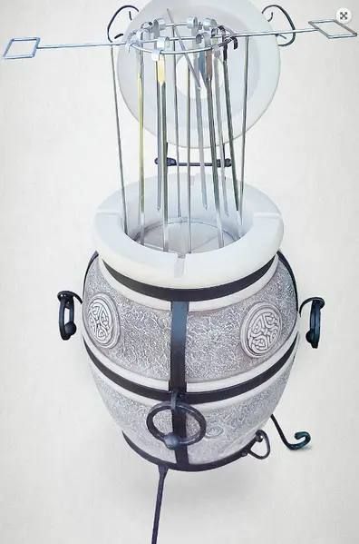 Шампурниця в тандир з піддоном для жиру MT-023 фото
