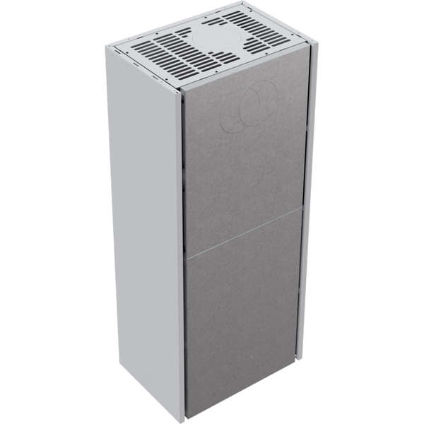 Камінна топка Kratki SIMPLE 12 BS ліва в обудові BOX стальний - білий SIMPLE/BOX/L/S/BIANCO фото