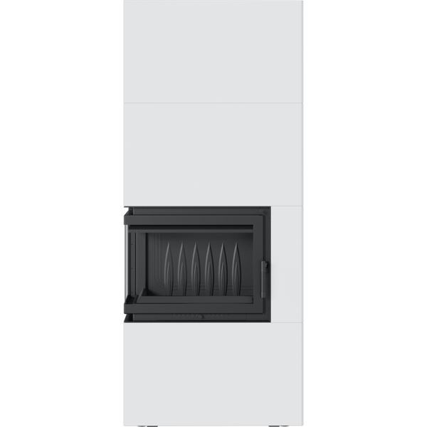 Камінна топка Kratki SIMPLE 12 BS ліва в обудові BOX стальний - білий SIMPLE/BOX/L/S/BIANCO фото
