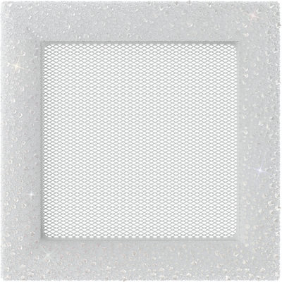 Камінна решітка Kratki Venus з кристалами Swarovski біла 17x17 17SV/B фото