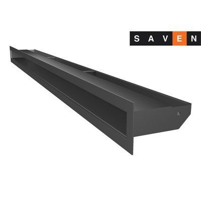Вентиляційна решітка для каміна SAVEN Loft 60х1000 графітова 1061007434 фото
