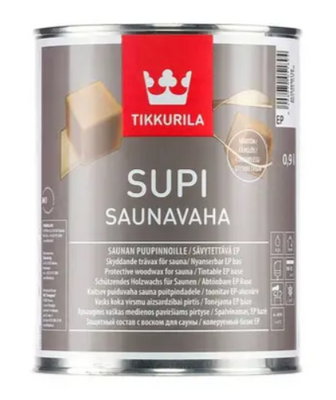 Тонуючий захисний віск Supi Saunavaha 0,9л для лазні та сауни Supi Saunavaha 0,9 фото