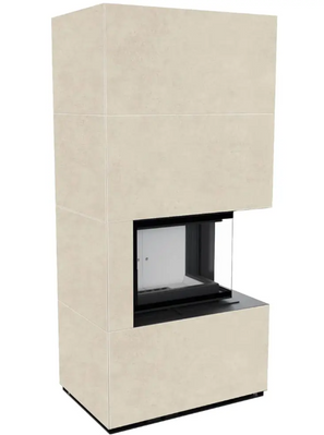 Камін Kratki FLOKI BOX правий 8 kW &Oslash; 160 в обудові з керамограніту FOKOS SALE FLOKI/P/BS/Q/F/S фото