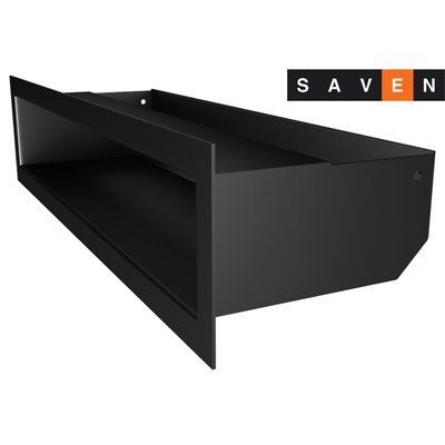 Вентиляційна решітка для каміна SAVEN Loft 90х400 чорна 1061007439 фото