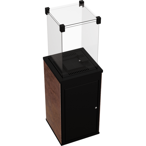 Газовий обігрівач Kratki PATIO MINI керамограніт OXIDE MORO - ручне управління PATIO/MINI/M/G30/37MBAR/Q/O/M фото